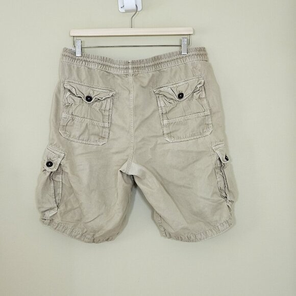 American Eagle Shorts Mens L Beige Cargo Utility Pockets Outdoor Gorpcore Grunge - Picture 16 of 16